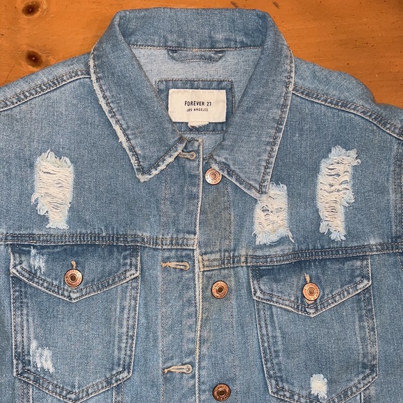 Womens Jean jacket - forever 21 (size large) - Picture 2 of 3